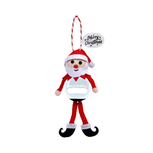 Picture of SNOW GLOBE TREE DECORATION SANTA - MERRY CHRISTMAS